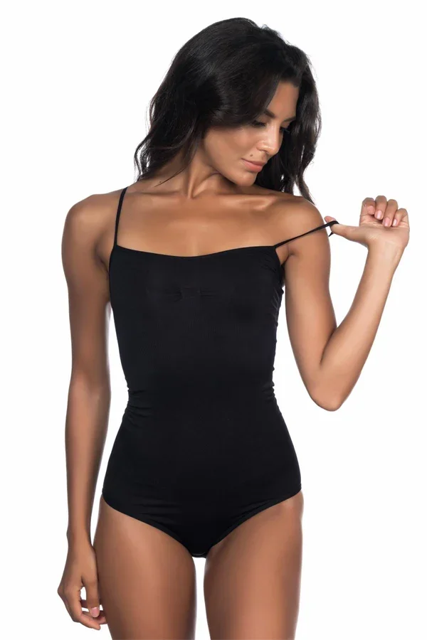 Siyah MI Emay 1923 Soft İp Askılı Çıtçıtlı Body