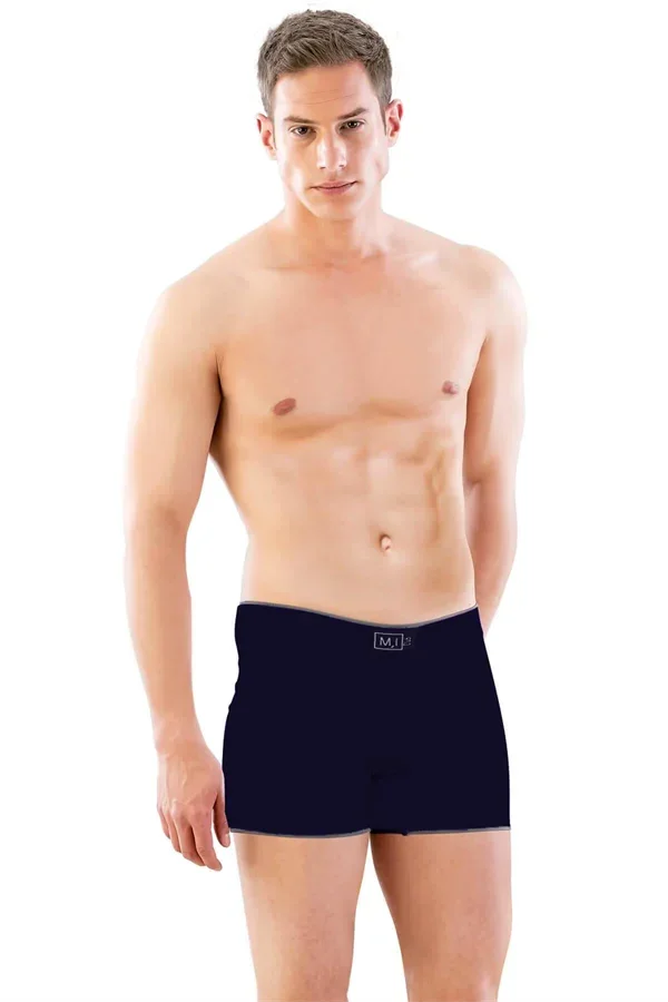 Lacivert MI Emay 2108 Seamless uzun Erkek Boxer