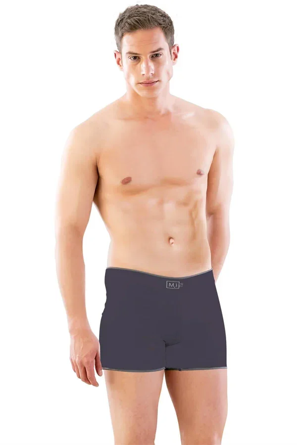 Antrasit MI Emay 2108 Seamless uzun Erkek Boxer